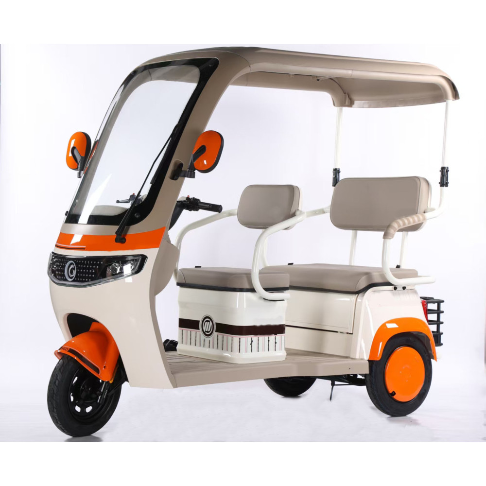 Electric leisure tricycle semi-closed