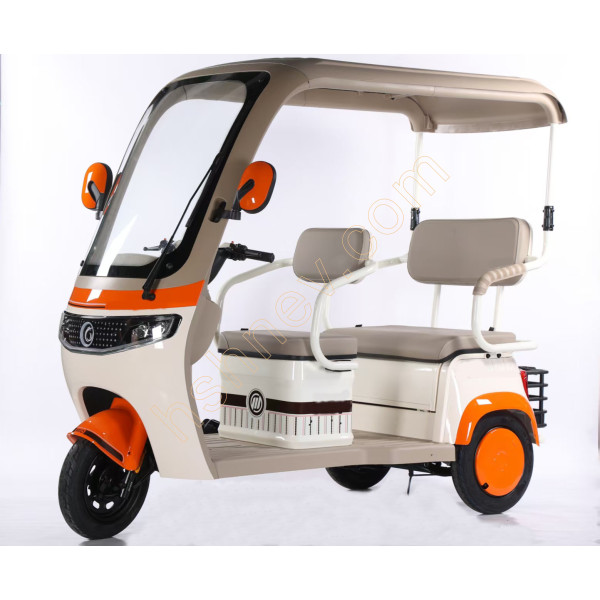 Electric leisure tricycle semi-closed
