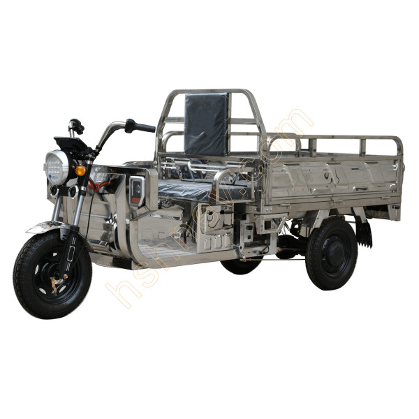 1.5M Electric Stainless Steel Tricycle with Cargo