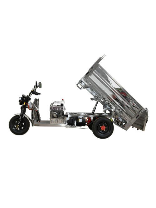 1.6M Electric Stainless Steel Tricycle with Cargo