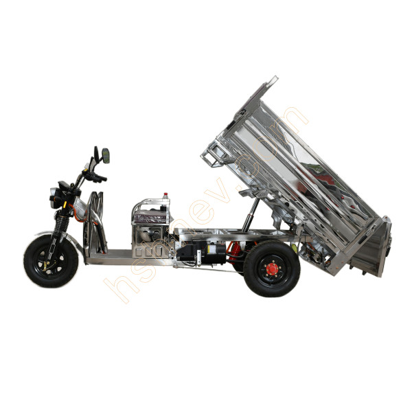 1.6M Electric Stainless Steel Tricycle with Cargo