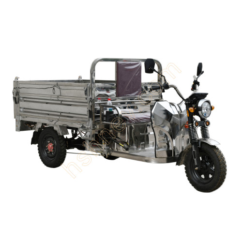 1.6M Electric Stainless Steel Tricycle with Cargo