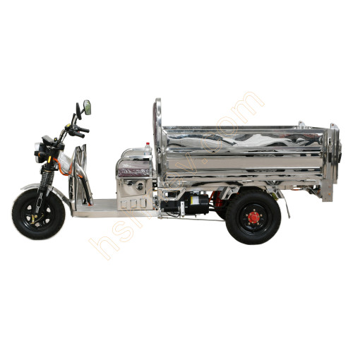 1.6M Electric Stainless Steel Tricycle with Cargo